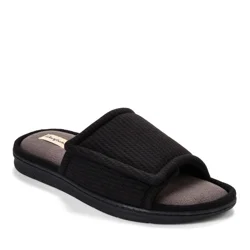 Dearfoams Parson Waffle Slide - Black - Medium