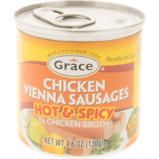 slide 1 of 1, Grace Hot & Spicy Vienna Sausage, 4.6 oz