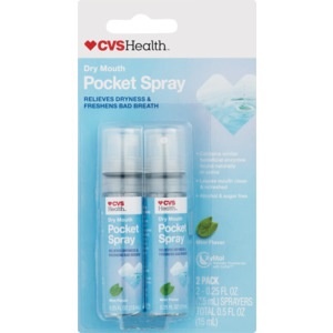 slide 1 of 1, CVS Health Dry Mouth Pocket Spray Mint, 2 ct; 0.5 oz