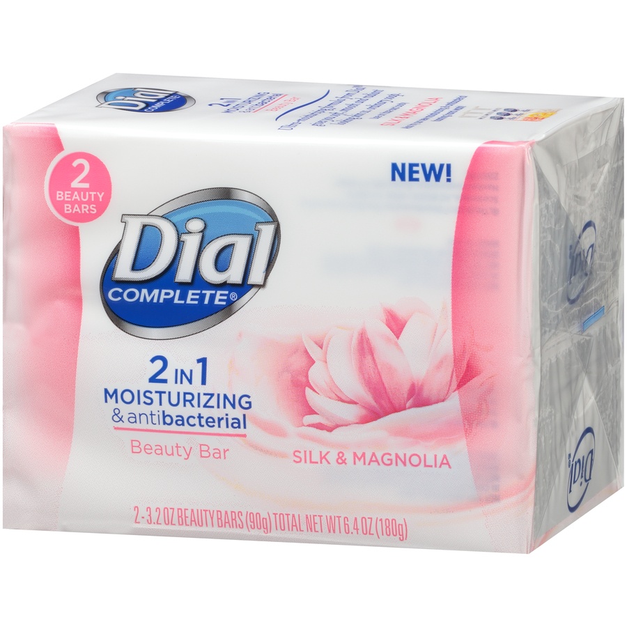 Dial complete 2 in 1 moisturizing antibacterial beauty bar silk