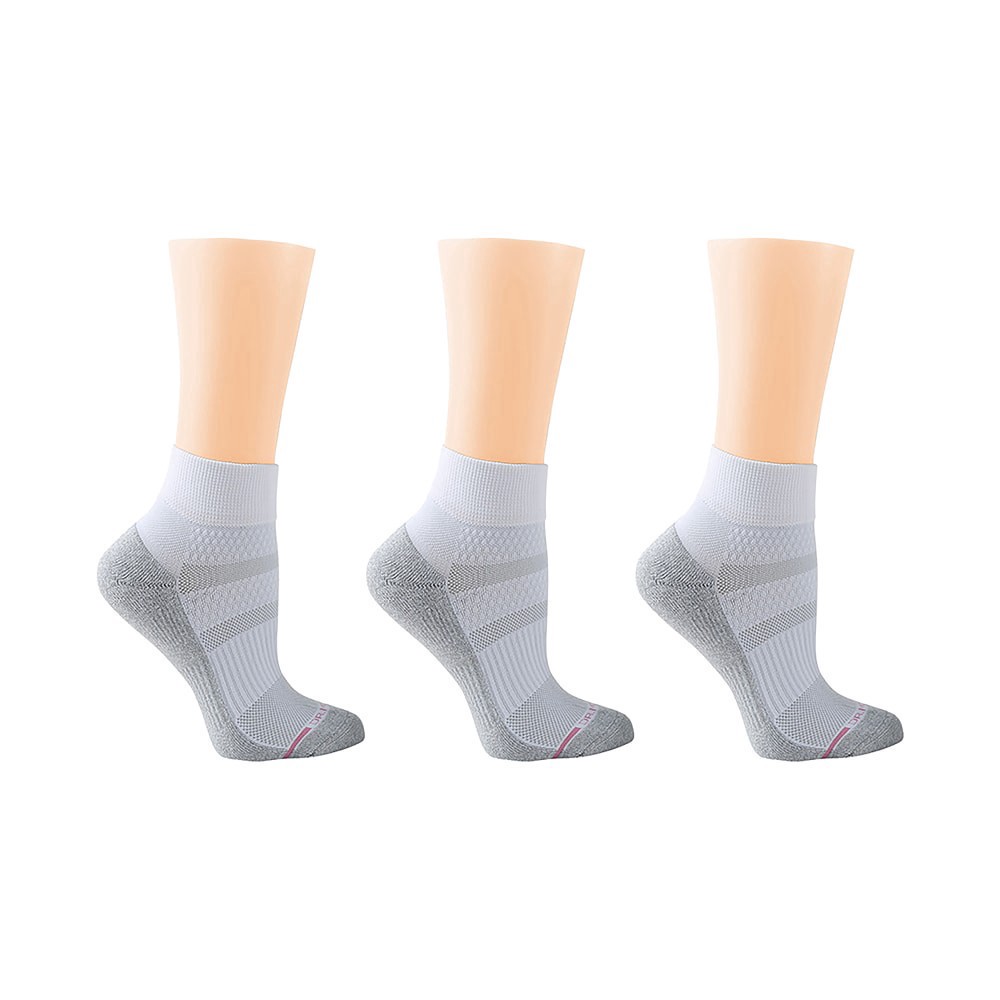 slide 2 of 3, Dr. Motion® Everyday Women's Compression Quarter Socks - White, 2 ct