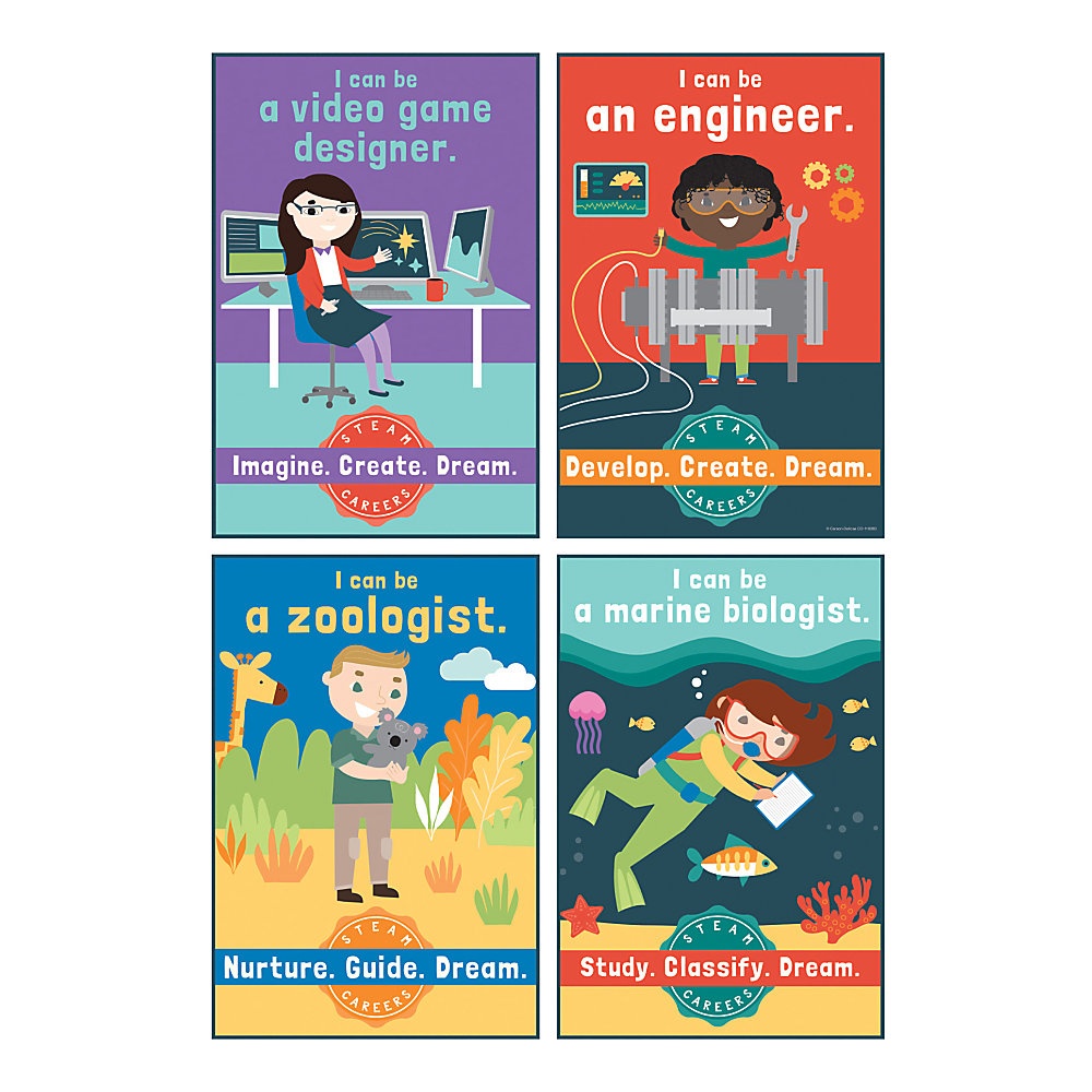 slide 1 of 1, Carson Dellosa Steam Careers Bulletin Board Set, Grades K-5, 1 ct