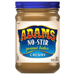 Adams No-Stir Creamy Peanut Butter, 16-Ounce