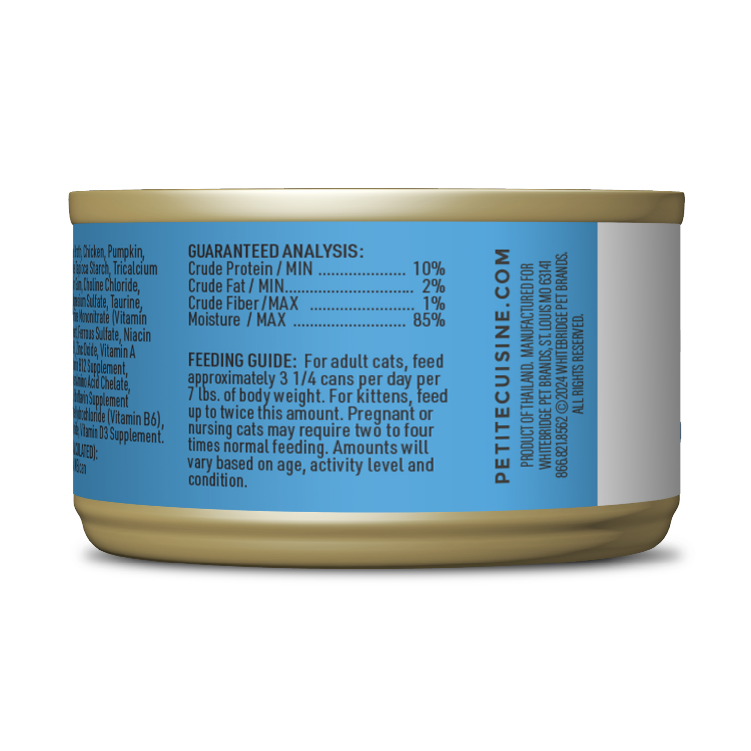 slide 2 of 8, Petite Cuisine Chicken and Pumpkin Entree Cat Food 2.8 oz, 2.8 oz