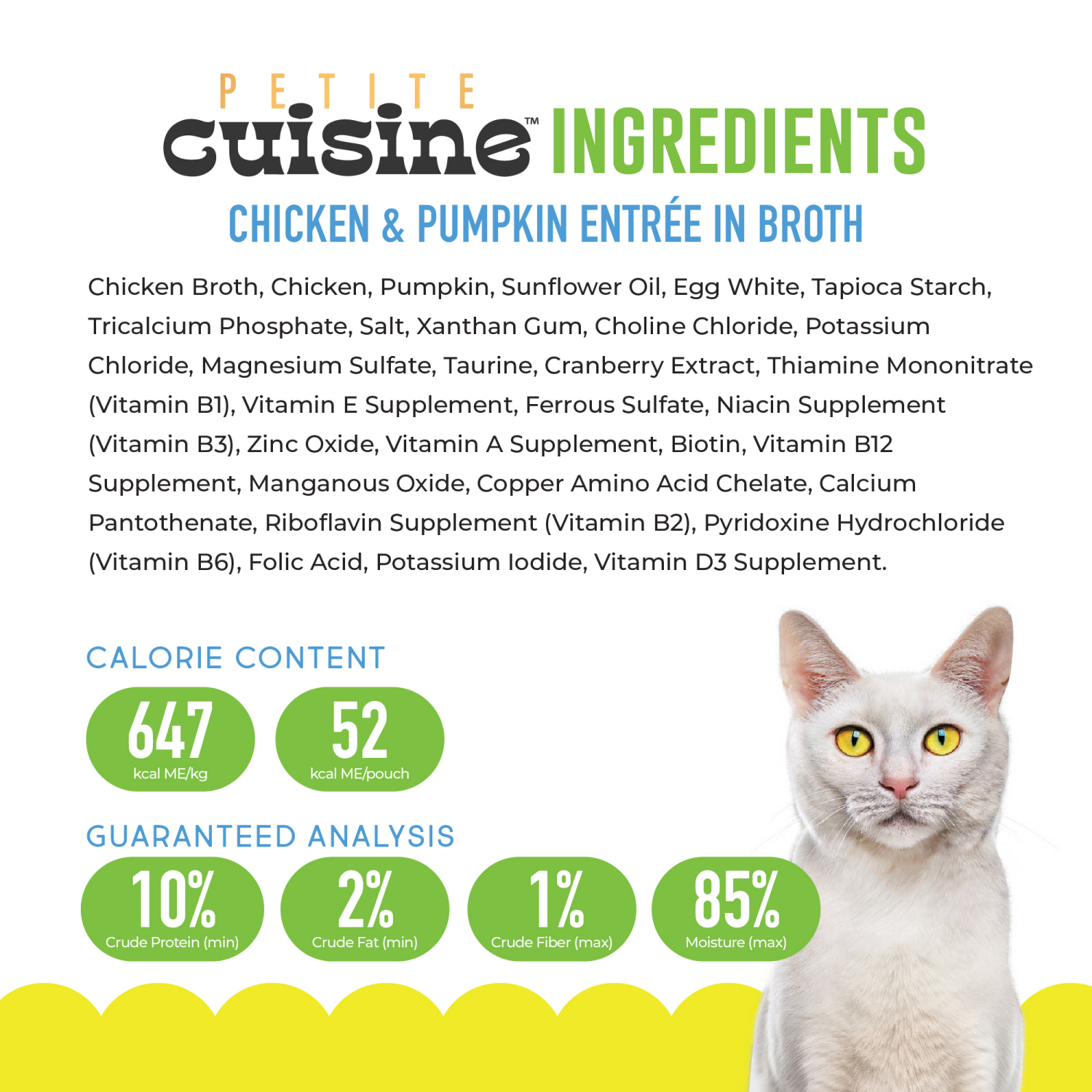 slide 6 of 8, Petite Cuisine Chicken and Pumpkin Entree Cat Food 2.8 oz, 2.8 oz