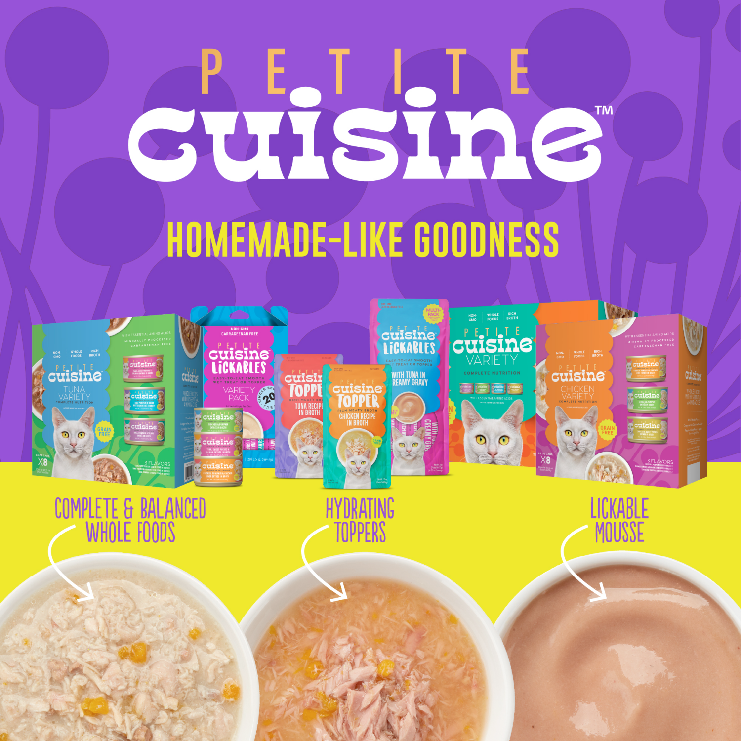 slide 3 of 8, Petite Cuisine Consomme Grain Free Tuna Recipe in Broth Cat Treats 1.3 oz, 1.3 oz