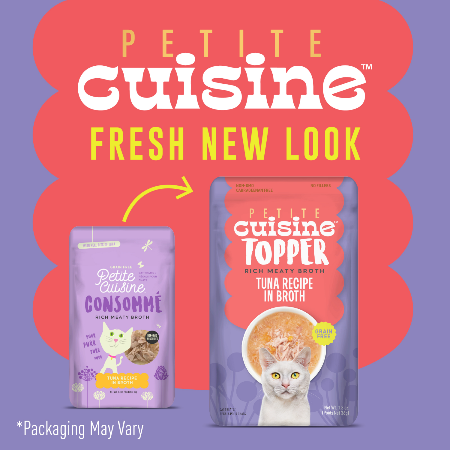 slide 6 of 8, Petite Cuisine Consomme Grain Free Tuna Recipe in Broth Cat Treats 1.3 oz, 1.3 oz