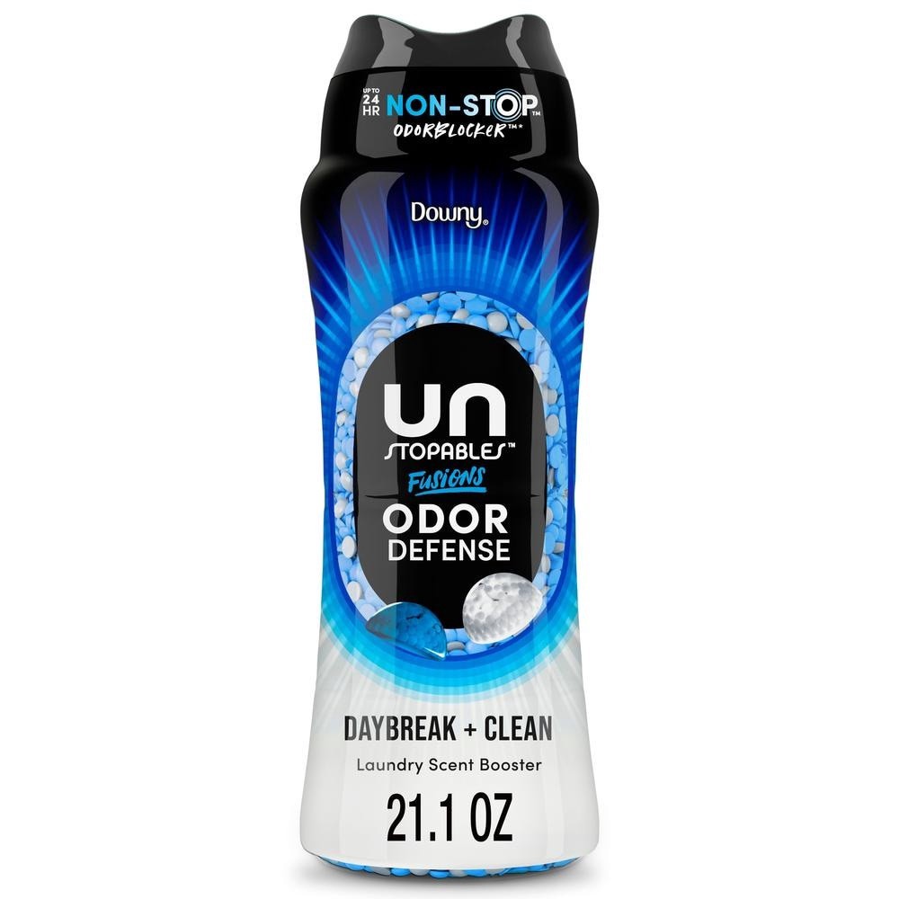 slide 1 of 6, Downy Fusions Odor Defense Beads Daybreak and Clean Laundry Scent Booster 21.1-oz, 1 ct