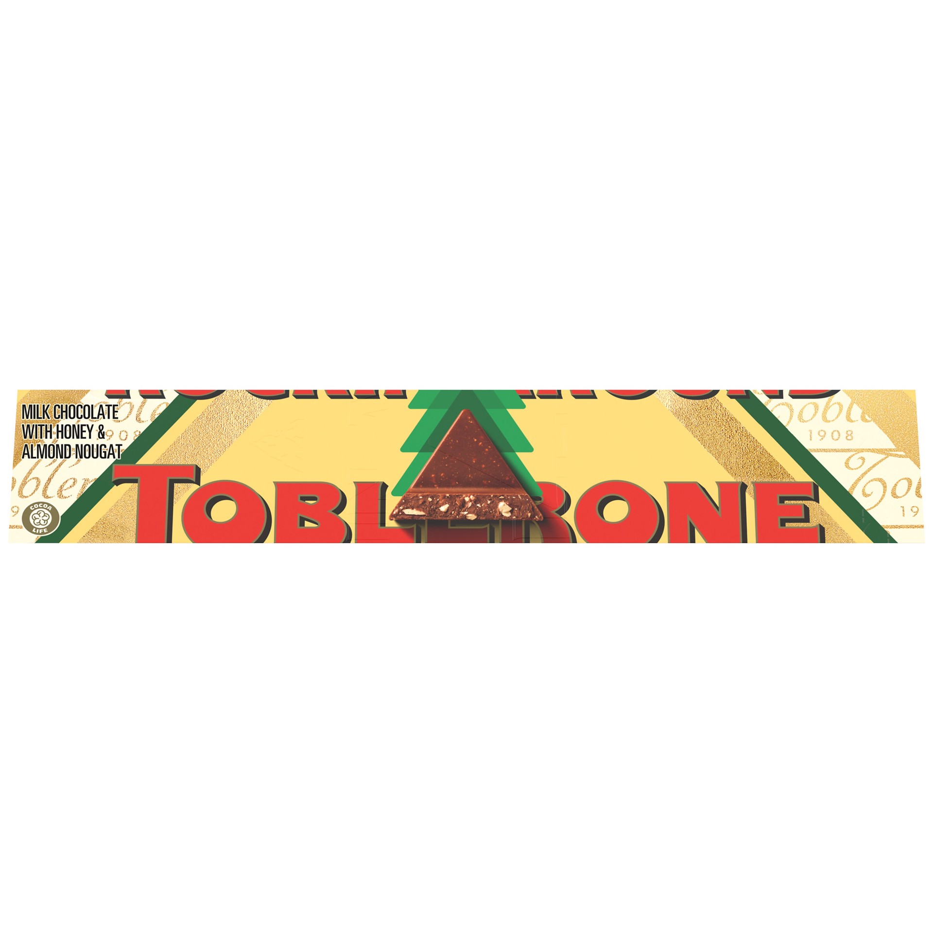 slide 1 of 5, Toblerone Milk Chocolate Bar with Honey and Almond Nougat, Holiday Chocolate Gift Box, 12.6 oz, 12.7 oz