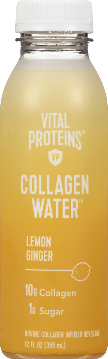 slide 10 of 11, Vital Proteins Lemon Ginger Collagen Water 12 oz, 12 oz