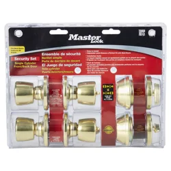 Master Lock Polished Brass Tulip Cylinder Combo Door Lock TUCO0603T