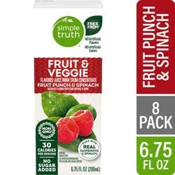 Simple Truth Raspberry & Spinach Kids Juice Boxes - 8 ct