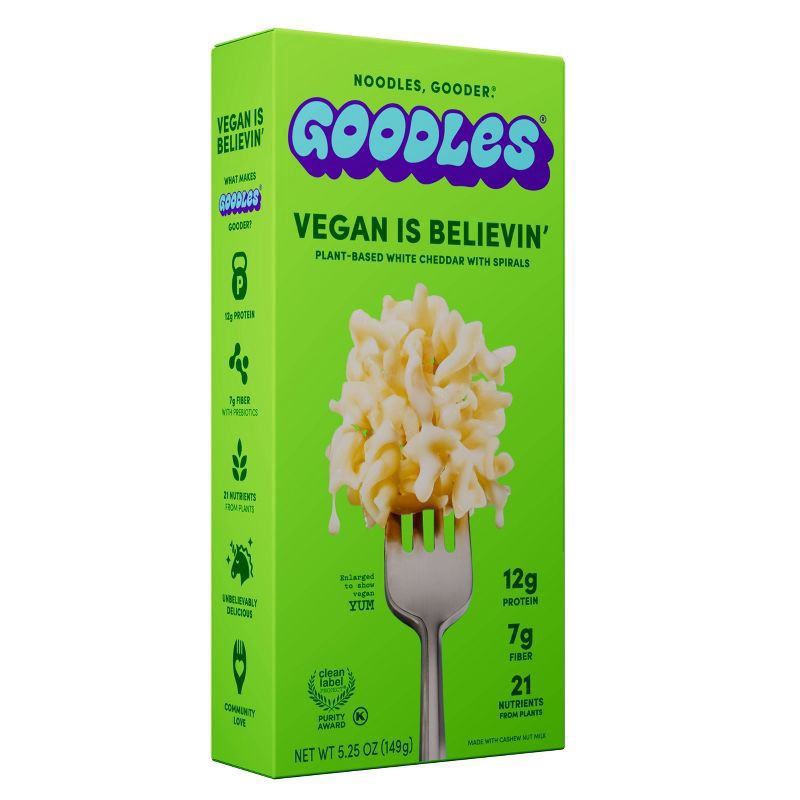 slide 1 of 1, GOODLES Vegan Is Believin' Mac & Cheese, 5.25oz, 5.25 oz