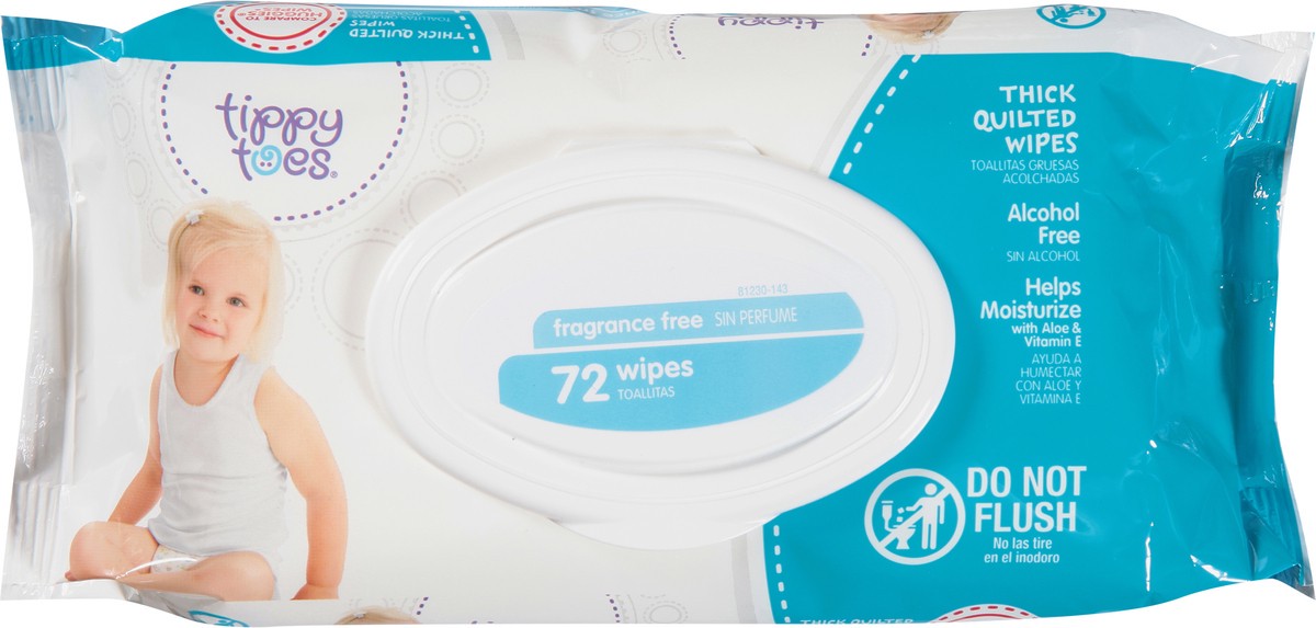 slide 5 of 10, Tippy Toes Tippytoe Wipes Fragrance Free, 72 ct