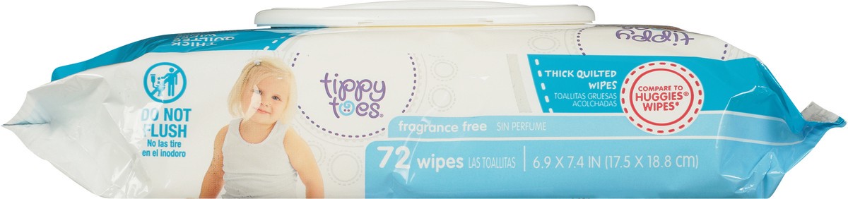 slide 9 of 10, Tippy Toes Tippytoe Wipes Fragrance Free, 72 ct