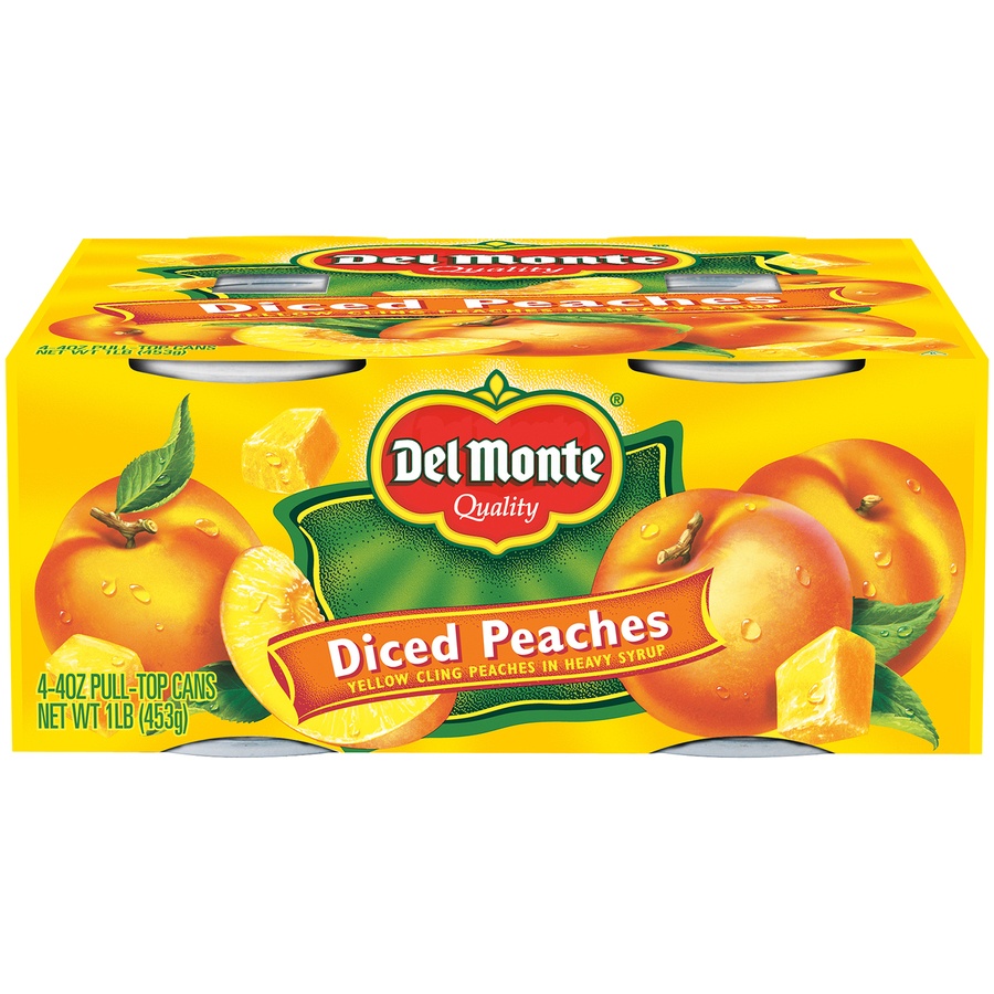 slide 1 of 1, Del Monte Peaches 4 ea, 4 ct