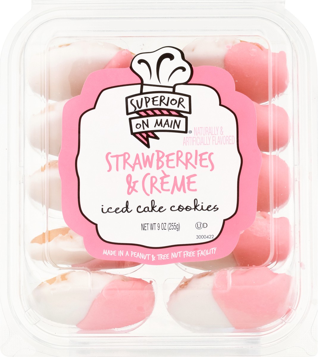 slide 1 of 14, Superior on Main Strawberries & Creme Iced Cake Cookies 9 oz, 9 oz