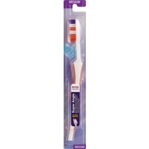 slide 1 of 1, CVS Health Super Angle Toothbrush Medium Full Head, 1 ct