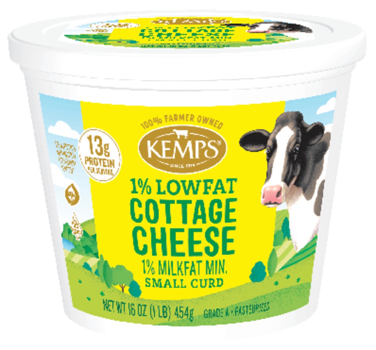 slide 4 of 4, Kemps 1% Low Fat Cottage Cheese - 16 Oz, 16 oz