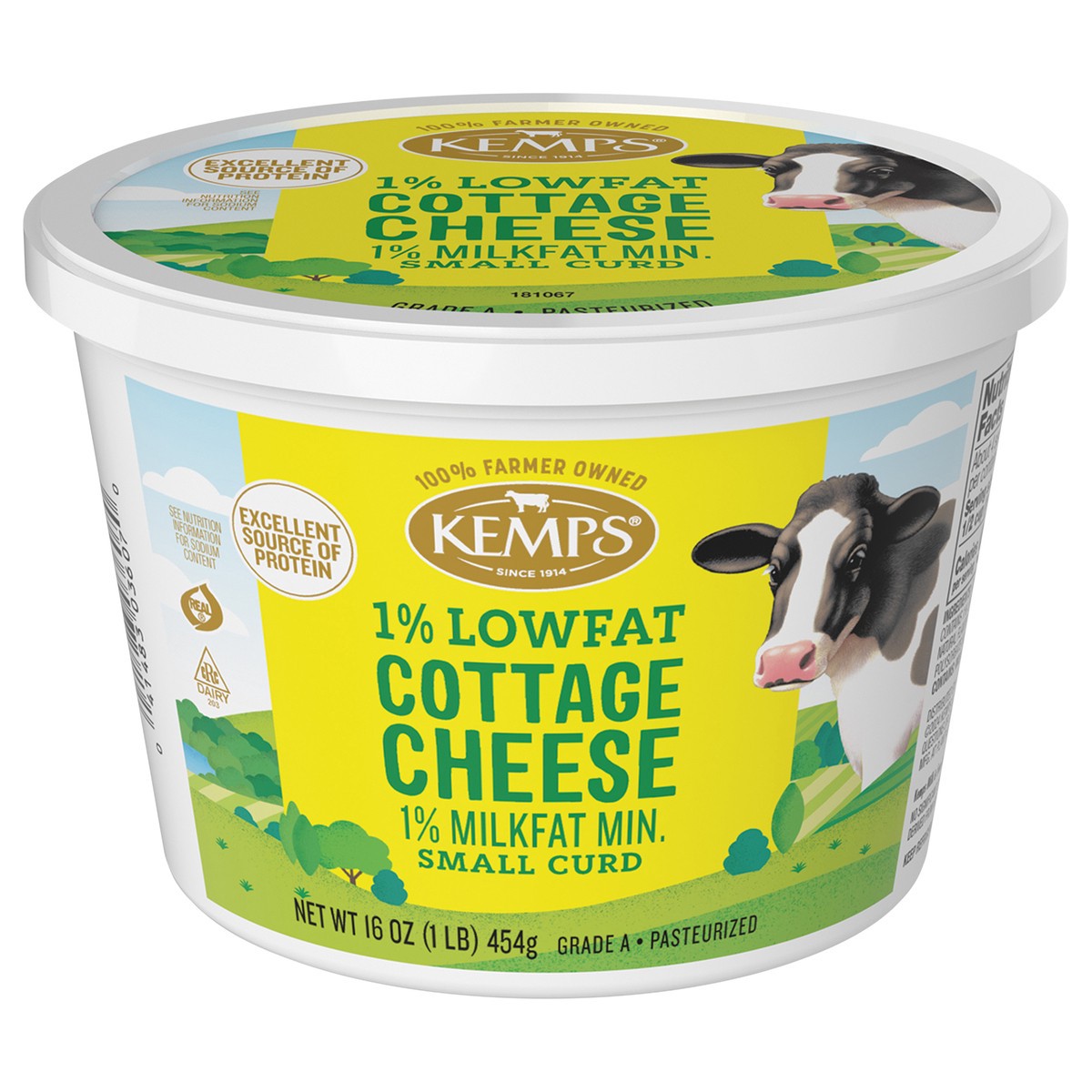 slide 1 of 4, Kemps 1% Low Fat Cottage Cheese, 16 oz