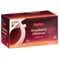 Hy-vee Raspberry Hibiscus Herbal Tea Bags - 20 ct; 1.41 oz - 20 ct; 1.41 oz