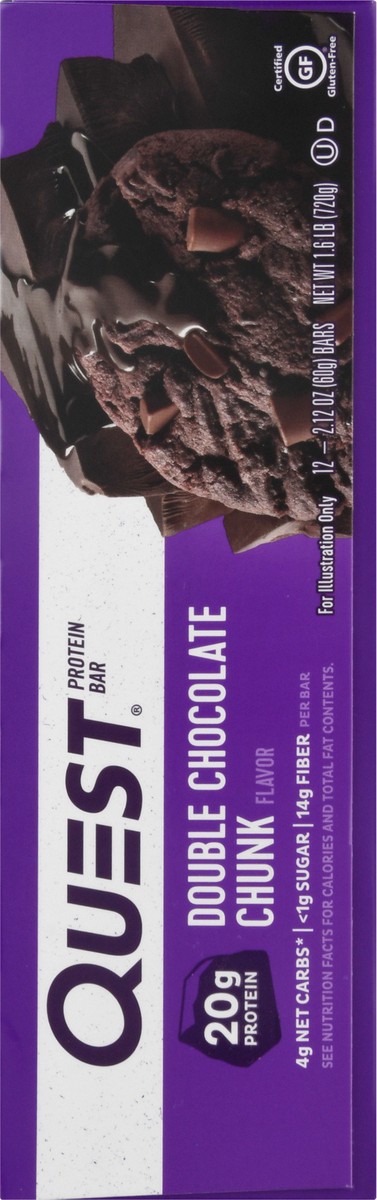 slide 2 of 9, Quest Double Chocolate Chunk Protein Bars, 12 ct
