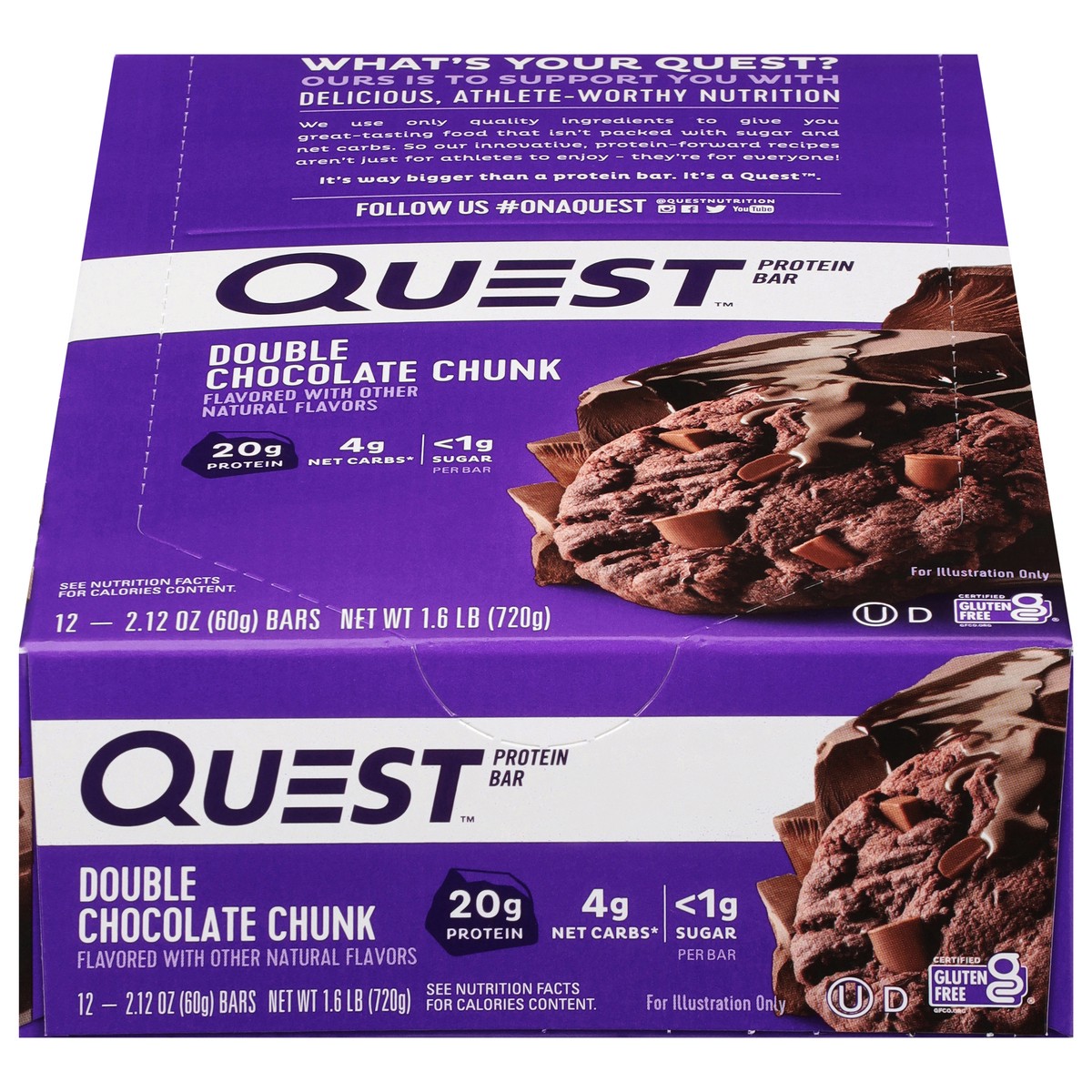 slide 1 of 9, Quest Double Chocolate Chunk Protein Bars, 12 ct