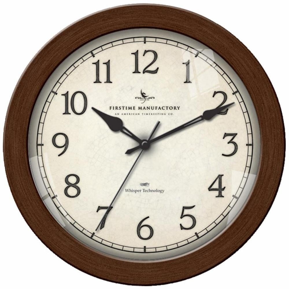 slide 1 of 1, FirsTime & Co. 11" Slim Round Wall Clock Oil Rubbed Bronze - FirsTime, 11 in