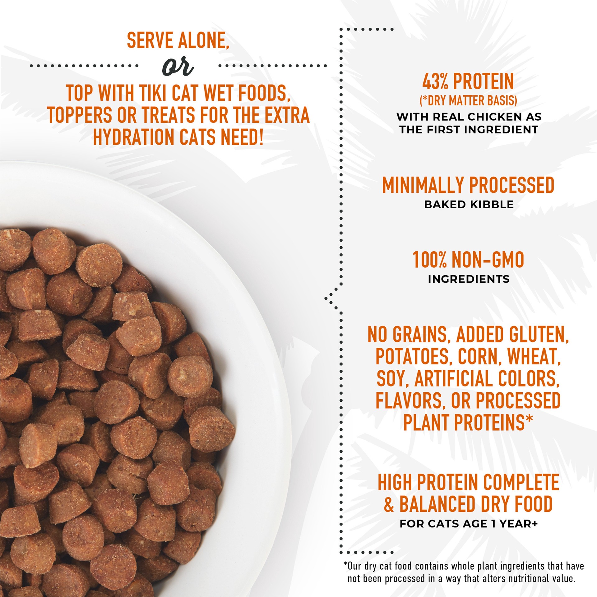 slide 2 of 7, Tiki Cat Born Carnivore Chicken & Egg Dry Food, 11.1 lb