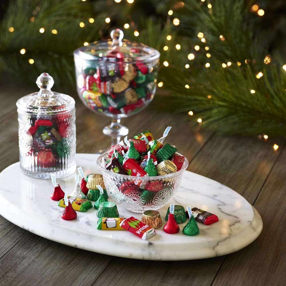 slide 4 of 4, Hershey's Holiday Chocolate Candy Dish Assortment, 21 oz