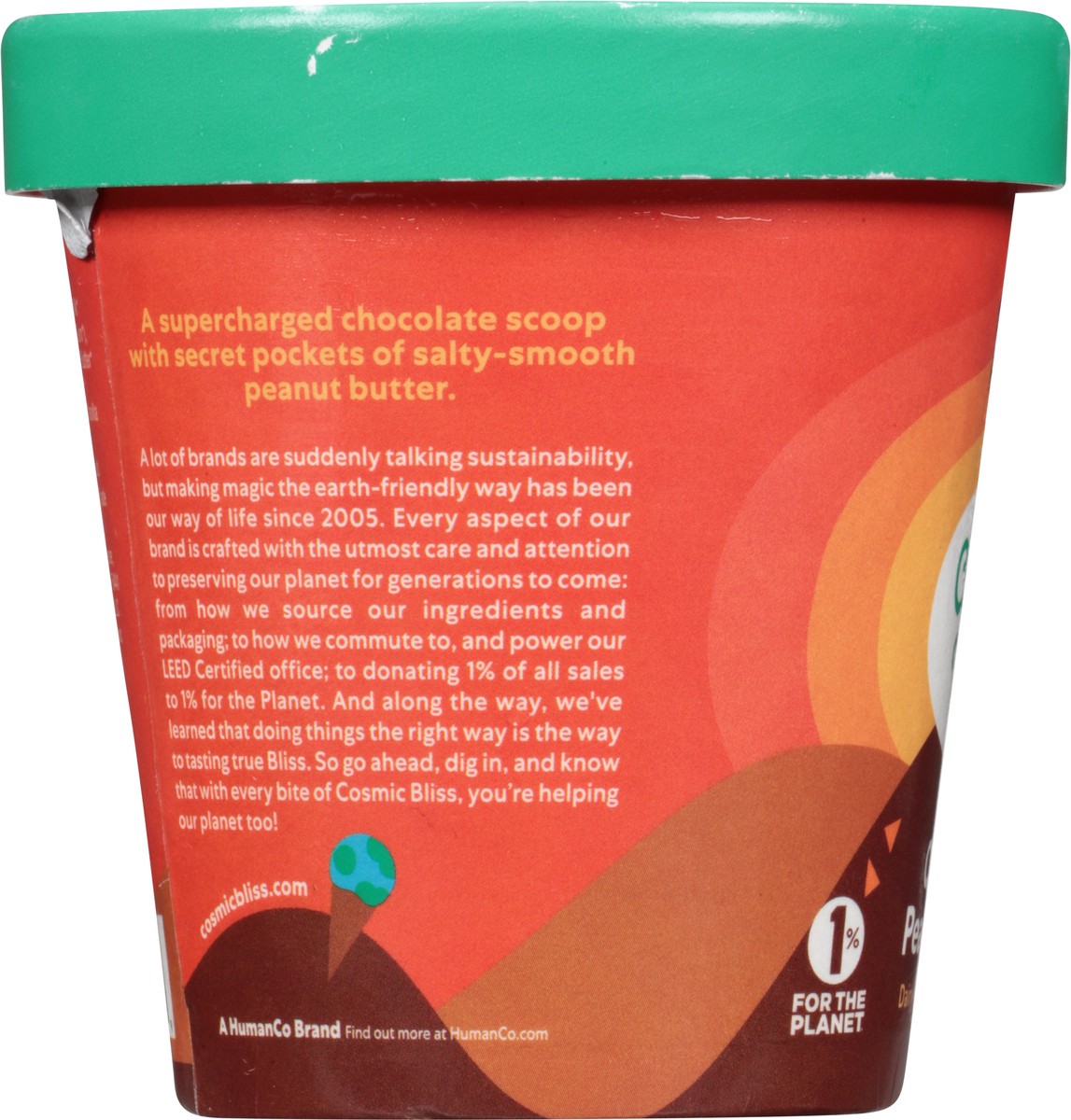 slide 10 of 14, Cosmic Bliss Dairy-Free Organic Chocolate Peanut Butter Frozen Dessert 14 fl oz, 14 fl oz