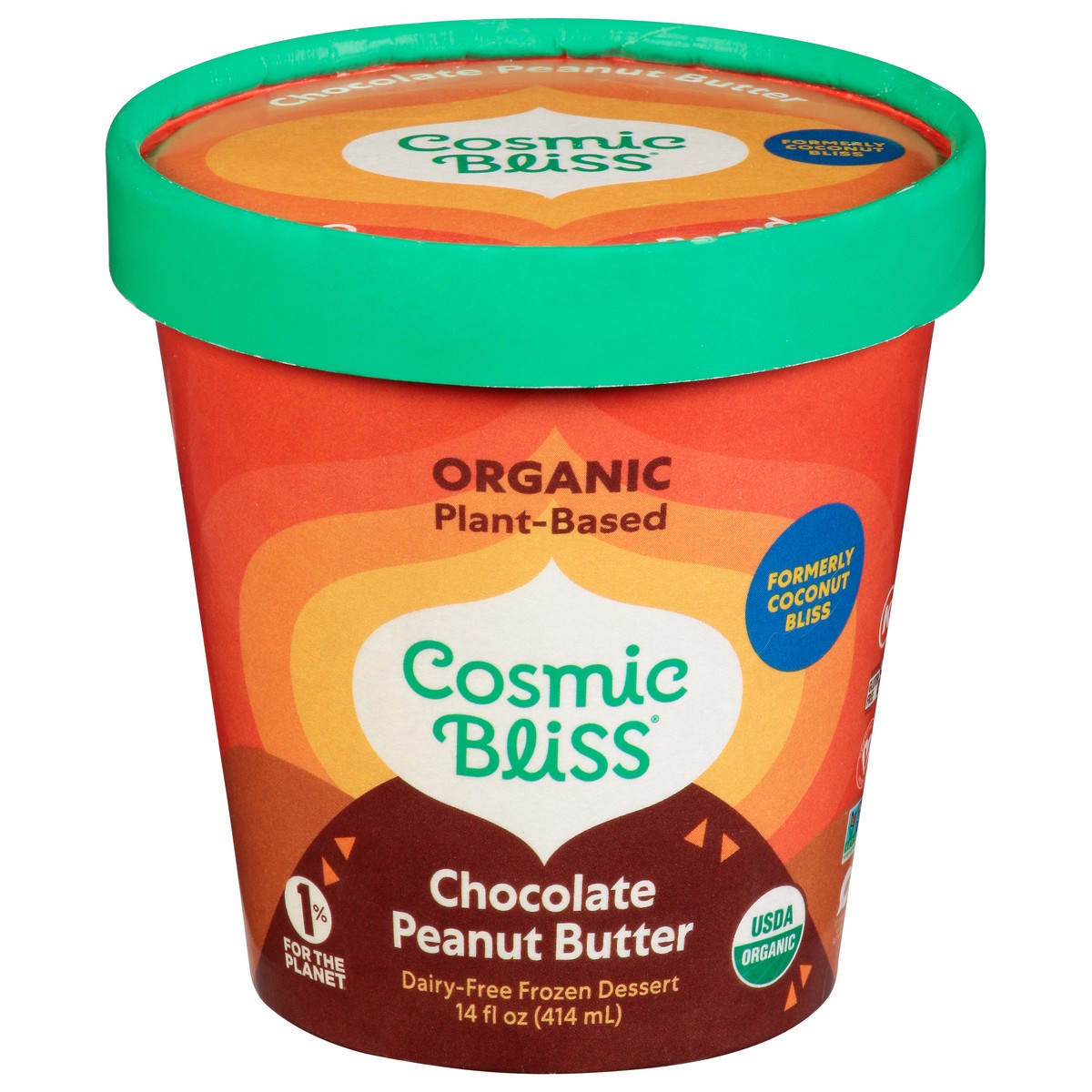slide 11 of 14, Cosmic Bliss Dairy-Free Organic Chocolate Peanut Butter Frozen Dessert 14 fl oz, 14 fl oz