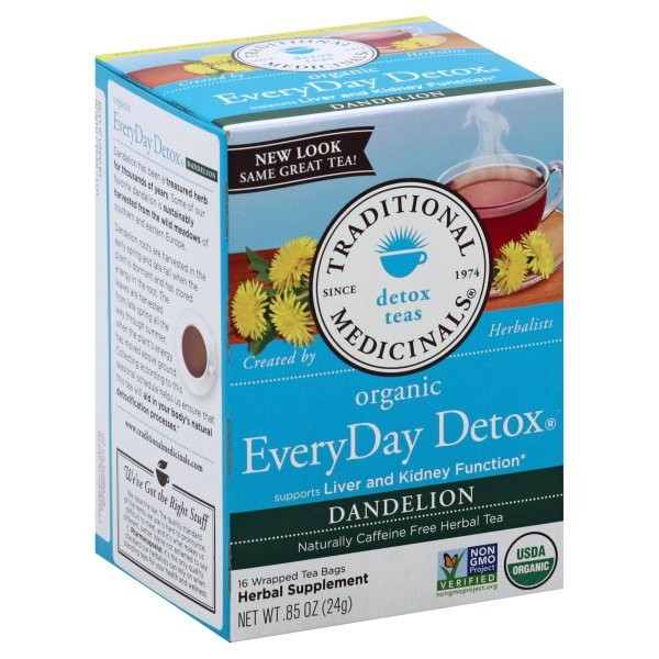 slide 1 of 1, Traditional Medicinals Organic Dandelion EveryDay Detox Tea - 16 ct, 16 ct