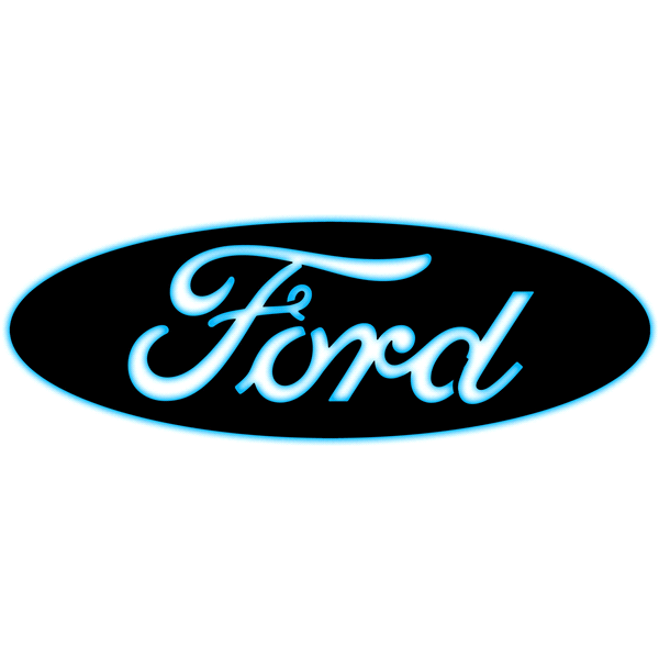 slide 1 of 1, Open Road Brands Ford Logo Lighted Wall Art, 1 ct