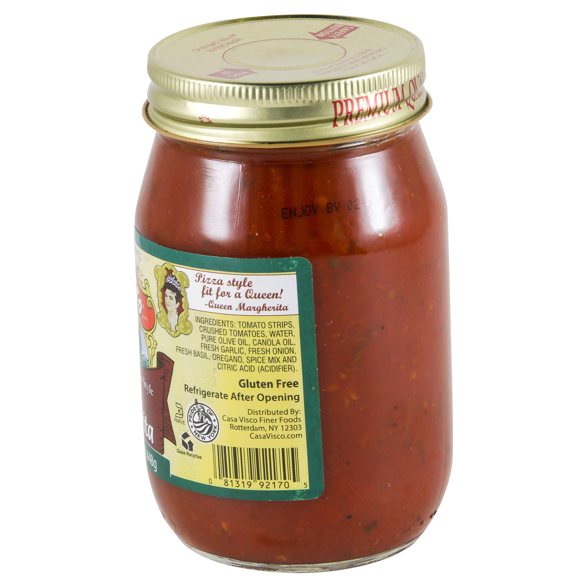 slide 2 of 3, Casa Visco Pizza Margherita Sauce, 16 oz