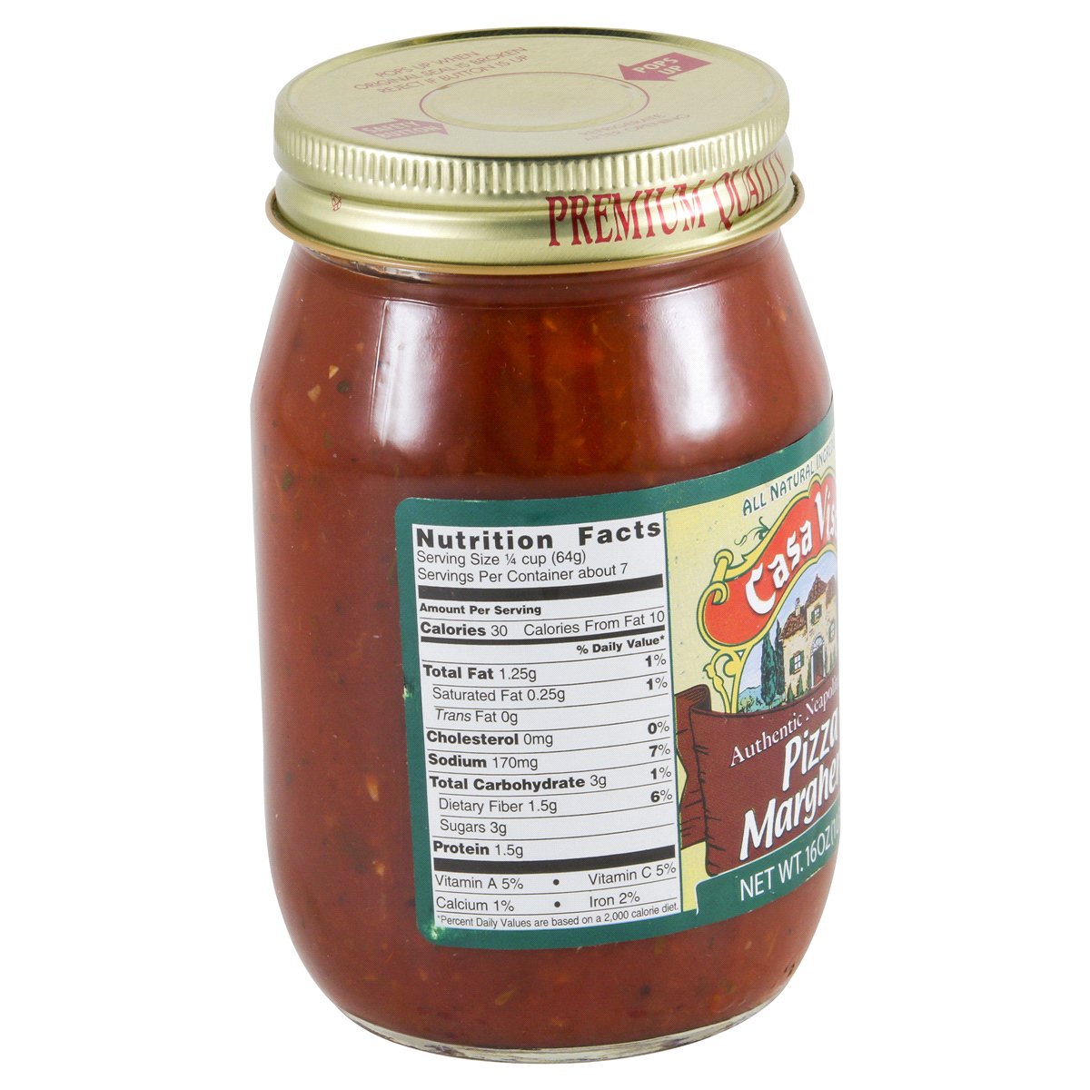 slide 3 of 3, Casa Visco Pizza Margherita Sauce, 16 oz