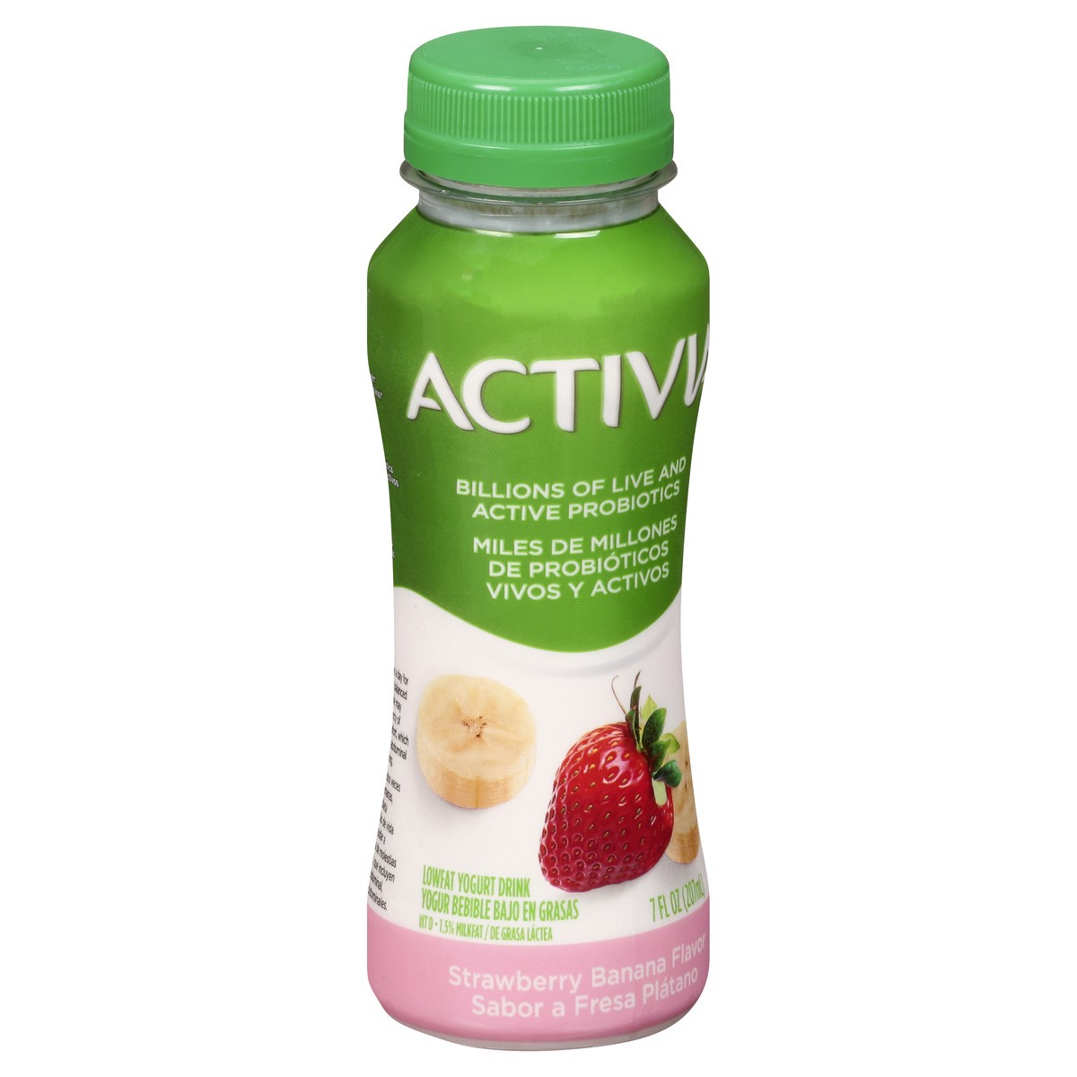 slide 2 of 9, Activia Strawberry Banana Probiotic Lowfat Yogurt Drink, Delicious Probiotic Yogurt Drink to Help Support Gut Health, 7 FL OZ, 7 fl oz