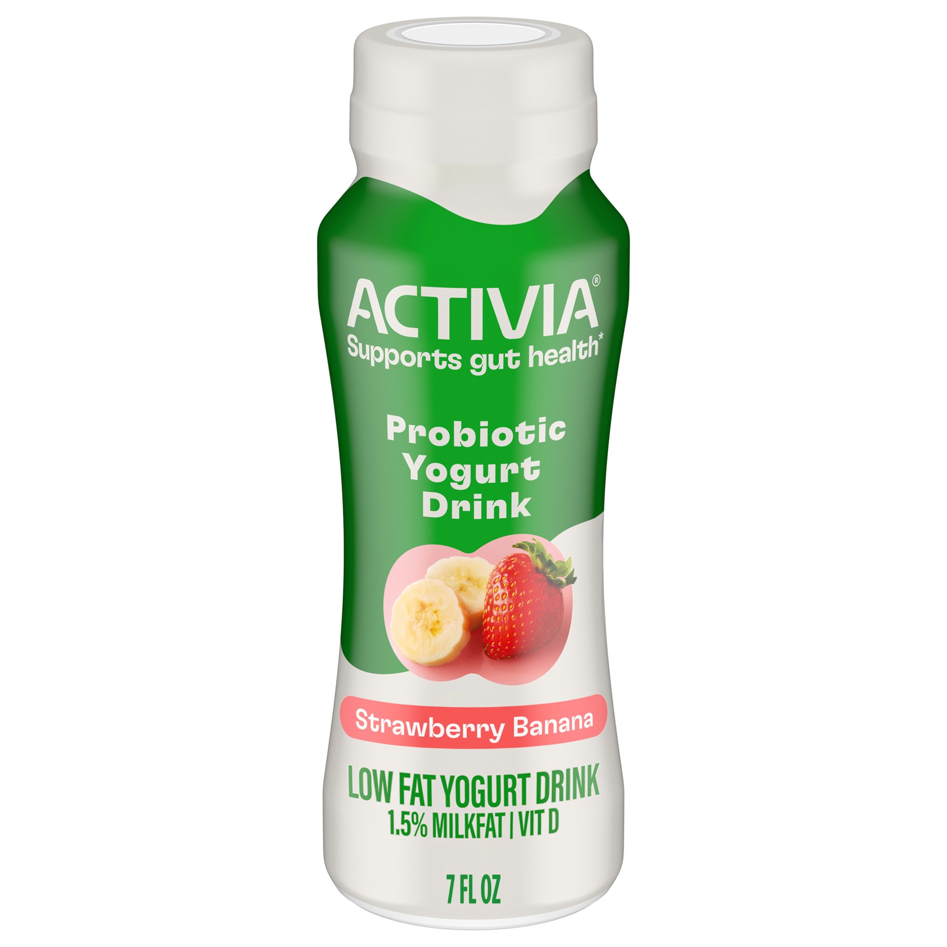 slide 1 of 9, Activia Strawberry Banana Probiotic Yogurt Drink, Delicious Low Fat Yogurt Drink to Help Support Gut Health, 7 fl oz, 7 fl oz