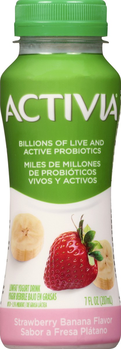 slide 8 of 9, Activia Strawberry Banana Probiotic Lowfat Yogurt Drink, Delicious Probiotic Yogurt Drink to Help Support Gut Health, 7 FL OZ, 7 fl oz