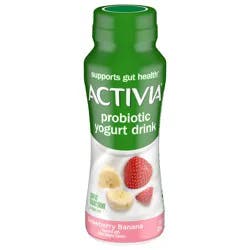 Activia Strawberry Banana Probiotic Lowfat Yogurt Drink, Probiotic Yogurt Drink, 7 FL OZ