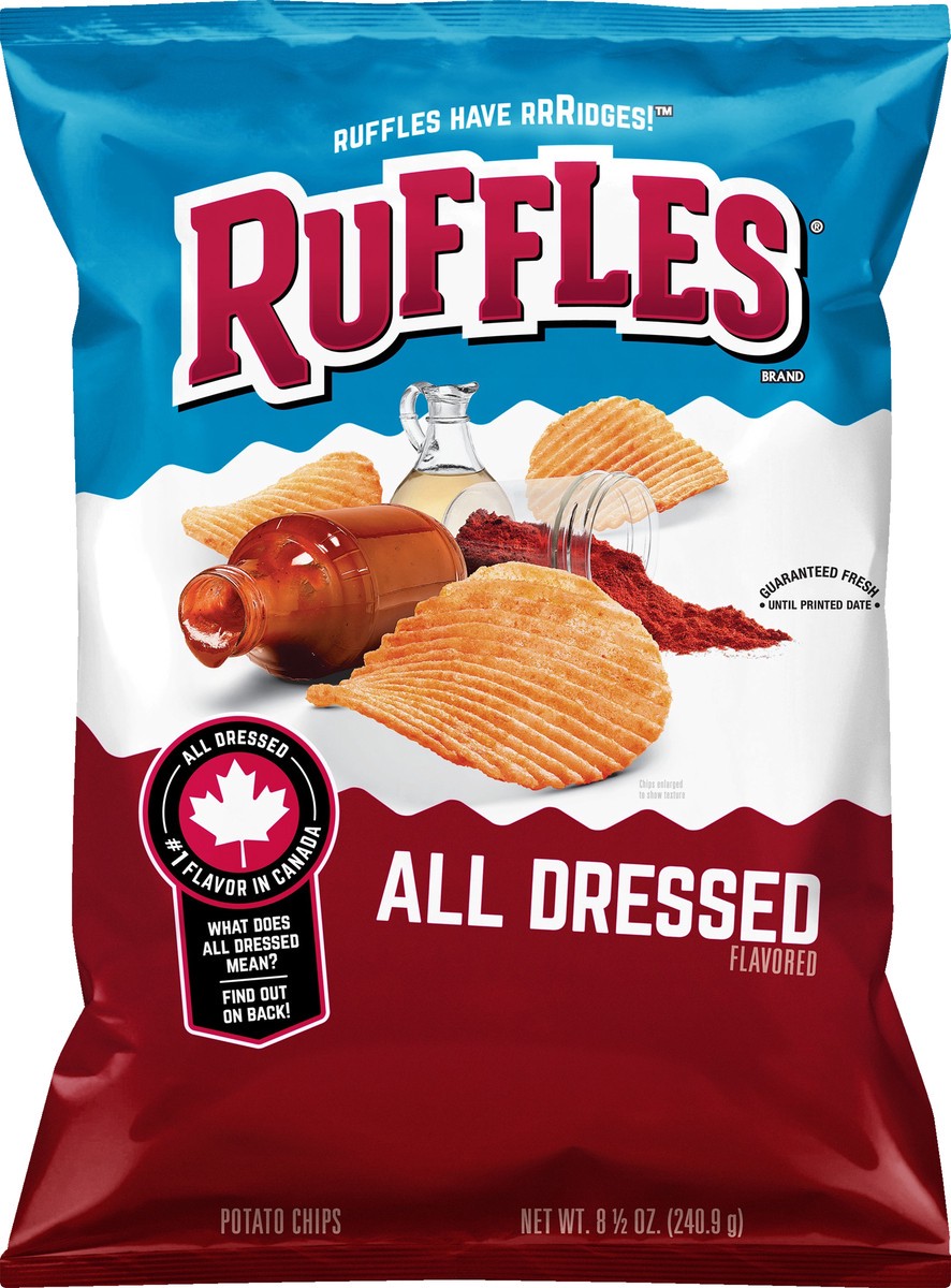 slide 2 of 3, Ruffles All Dressed Flavored Potato Chips 8.5 oz, 8.5 oz