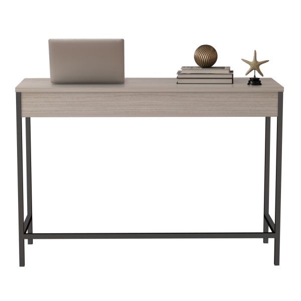 slide 3 of 7, Homenations 44""W Wood/Metal Student Desk, Light Walnut, 1 ct