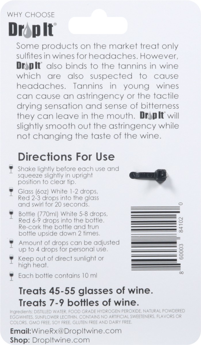 slide 2 of 12, Drop It 100% Natural Sulfite & Tannin Reducer for Wine 1 ea, 15 ml
