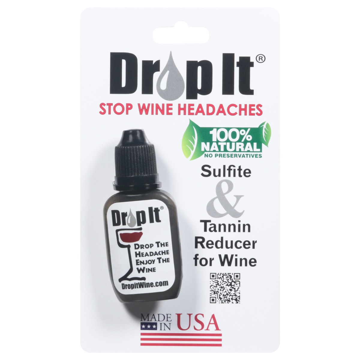 slide 1 of 12, Drop It 100% Natural Sulfite & Tannin Reducer for Wine 1 ea, 15 ml
