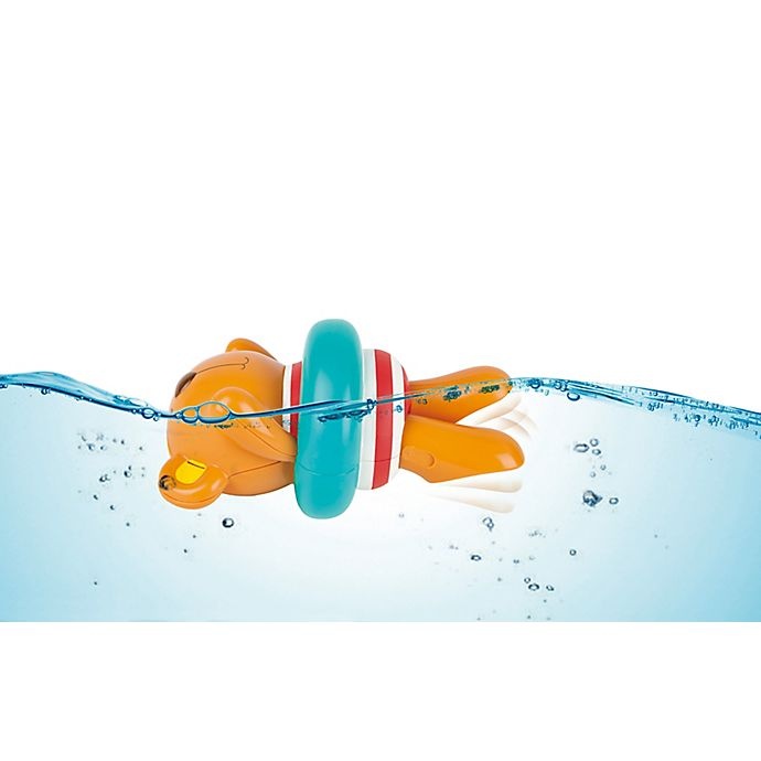 slide 2 of 4, Hape Swimmer Teddy Wind-Up Bath Toy - Brown/Blue, 1 ct