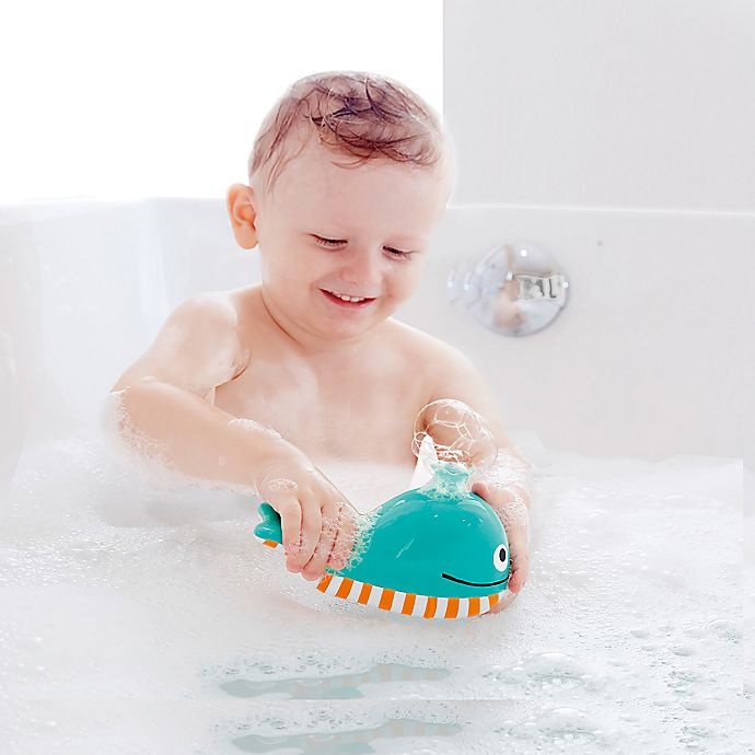 slide 2 of 3, Hape Bubble Blowing Whale Bath Toy - Blue/Orange, 1 ct