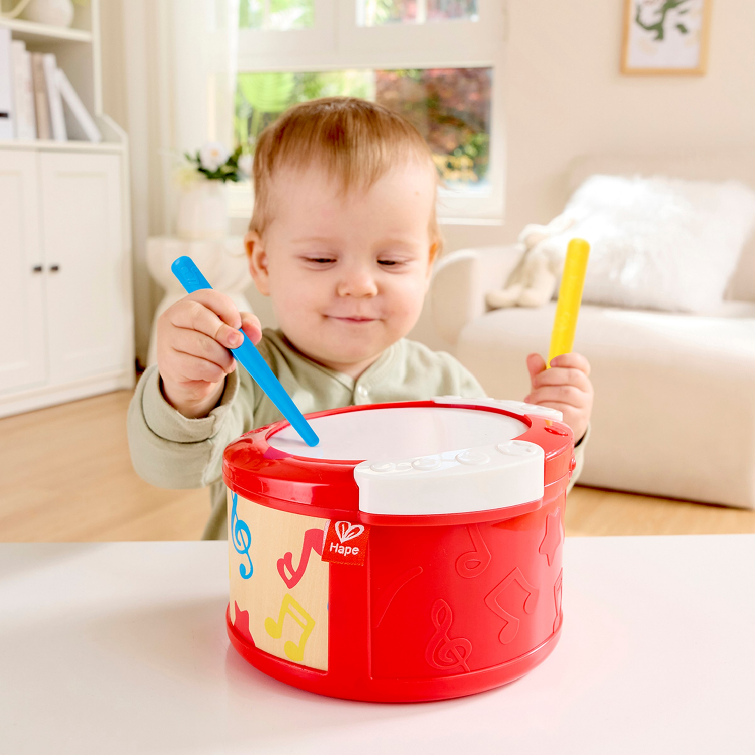 slide 5 of 5, Hape Learn With Lights And Sound Drum, 1 ct