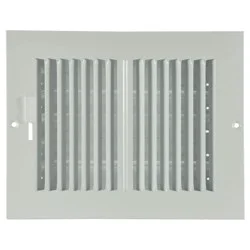 RELIABILT 8-in x 4-in 2-way Steel White Sidewall/Ceiling Register
