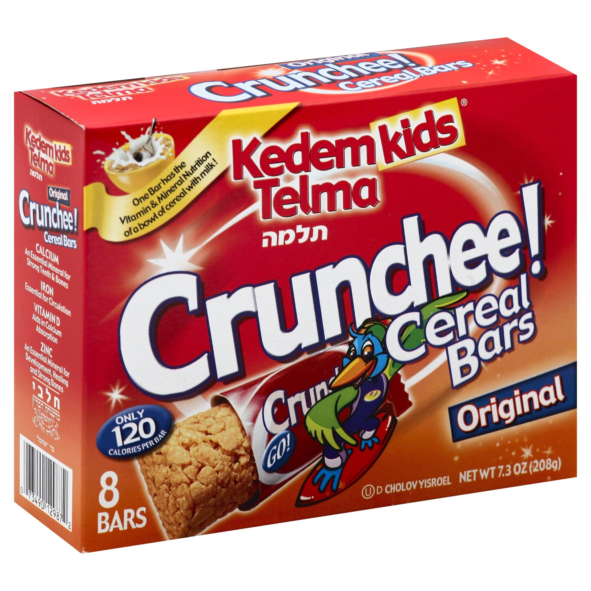 slide 1 of 1, Kedem Kids Telma Original Crunchee Cereal Bars, 8 ct
