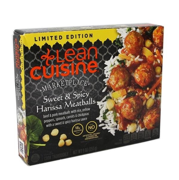 slide 1 of 1, Lean Cuisine Marketplace Sweet & Spicy Harissa Meatballs, 9 oz